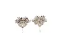 Sneh White floral earrings backside 2912.webp