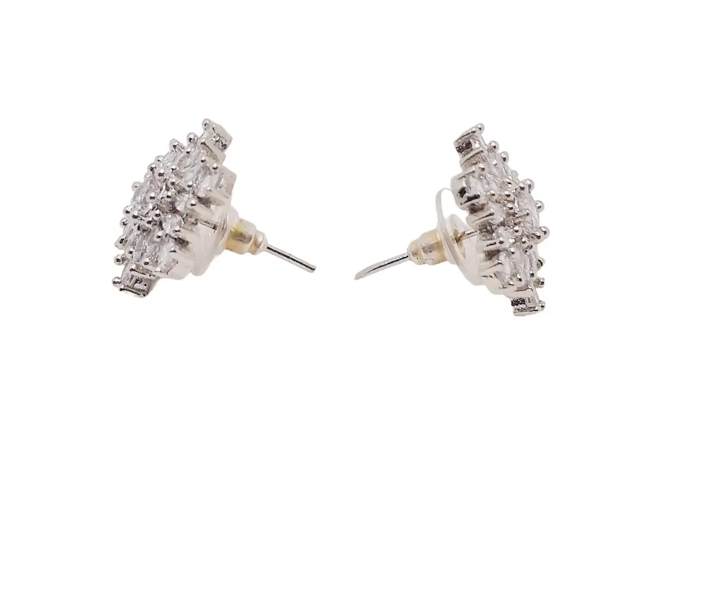 Sneh White floral earrings sideways2912.webp