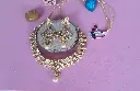 Antique graceful necklace with maang tikka